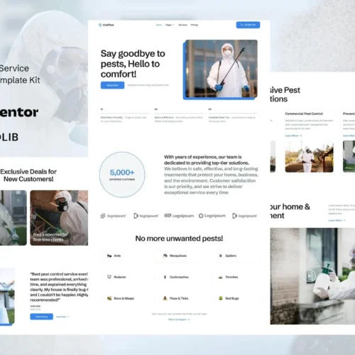 AntiPest - Pest Control Service Elementor Template Kit