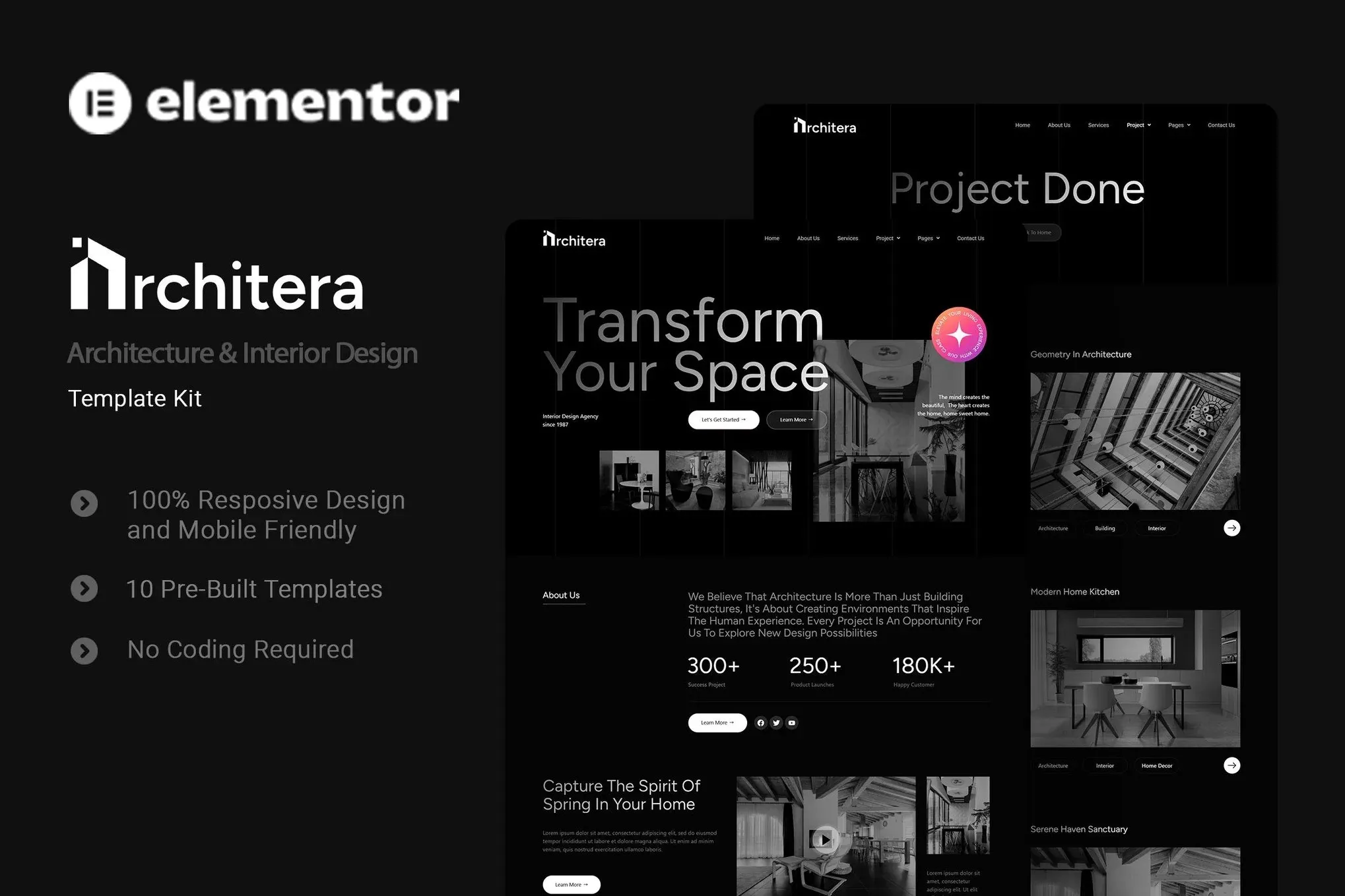 Architera - Architecture & Interior Design Elementor Template Kit Architera - Architecture & Interior Design Elementor Template Kit - Image 1