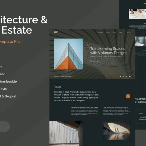 Archstudio - Modern & Luxury Architecture Template Kits