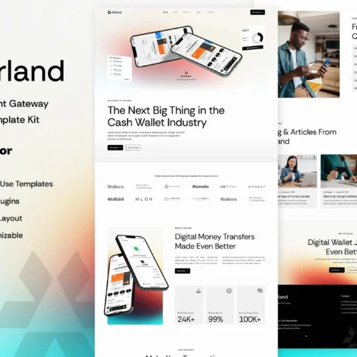 Arland - Online Payment Gateway Elementor Template Kit