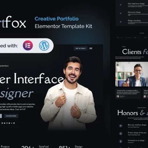 Artfox - Creative Portfolio Elementor Pro Template Kit