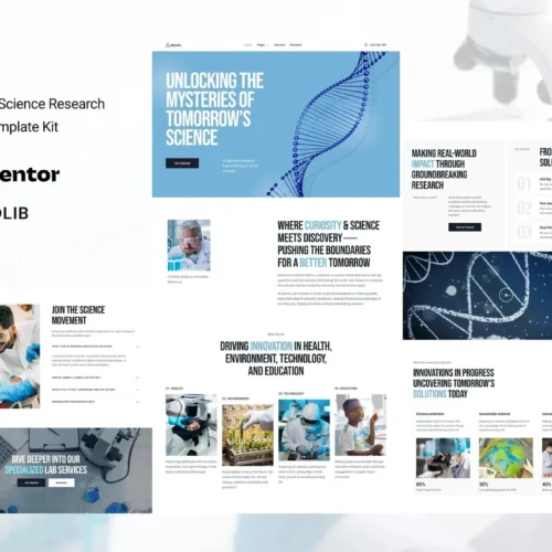 Atomic - Laboratory & Science Research Elementor Template Kit