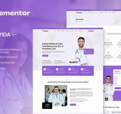 Avida - Health & Medical Elementor Template Kit