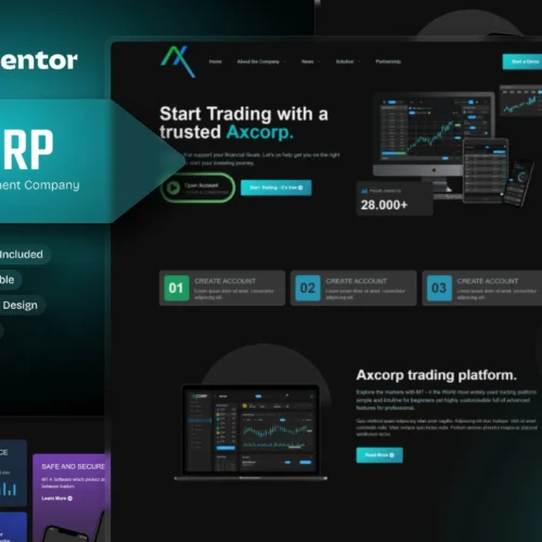 Axcorp - Trading & Investment Company Elementor Template Kit