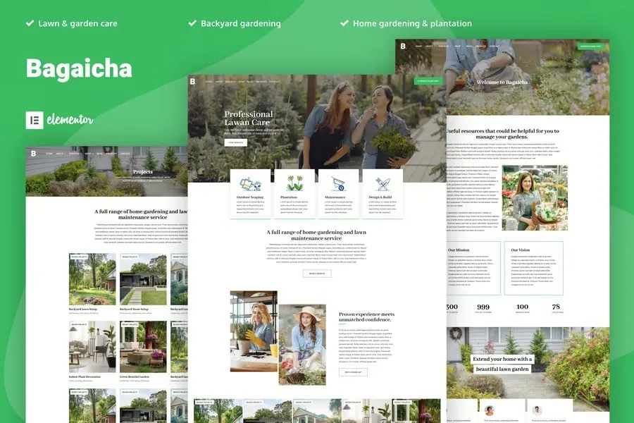 Bagaicha - Landscape & Gardening Elementor Template Kit Bagaicha - Landscape & Gardening Elementor Template Kit - Image 1
