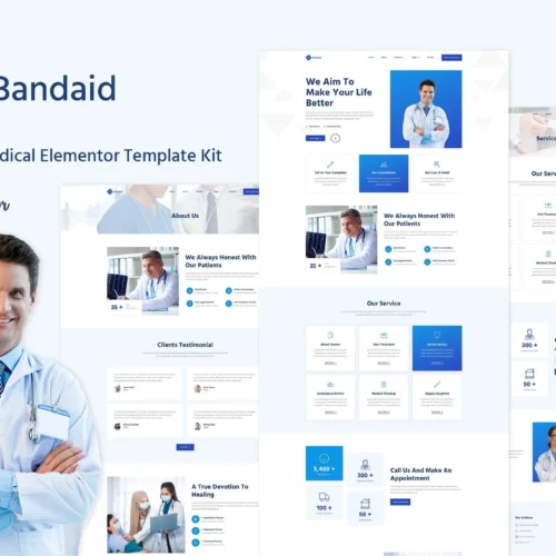 Bandaid - Health & Medical Elementor Template Kit
