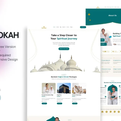 Barokah - Hajj & Umrah Tour Travel Elementor Template Kit
