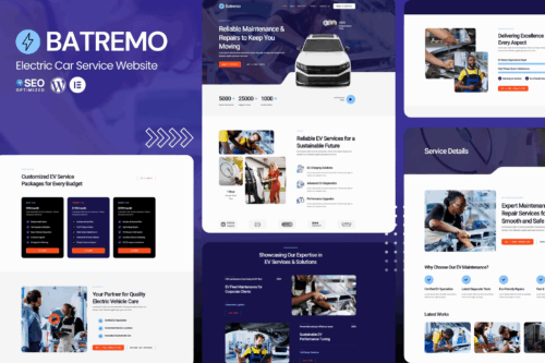 Batremo - Electric Car Service Elementor Template Kits