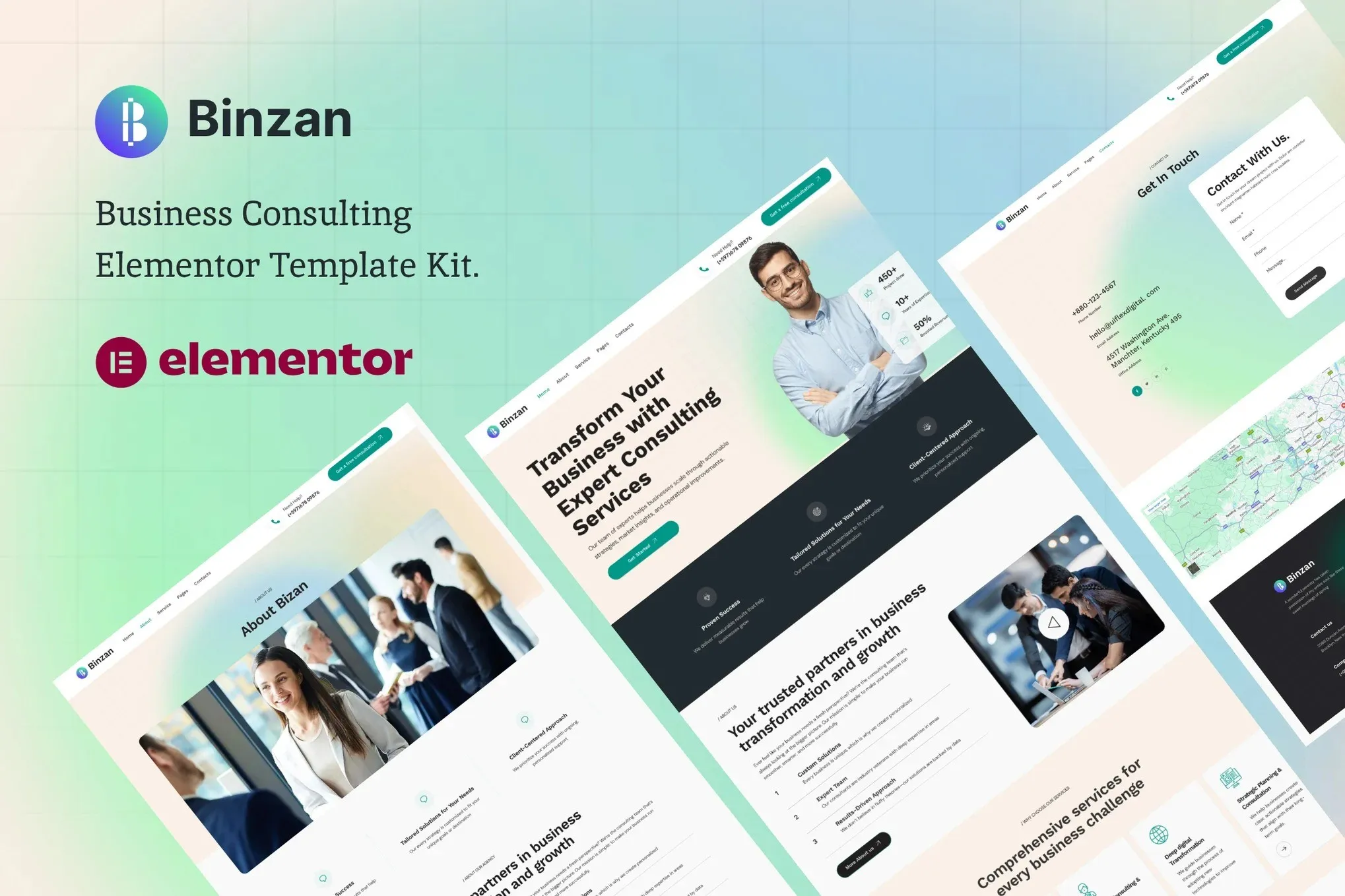 Binzan – Consulting Business Elementor Template Kit Binzan – Consulting Business Elementor Template Kit - Image 1