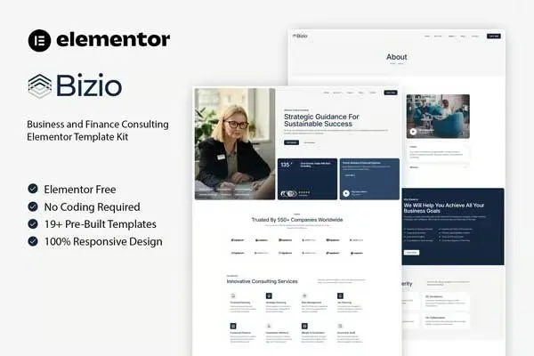 Bizio - Business and Finance Consulting Elementor Template Kit Bizio - Business and Finance Consulting Elementor Template Kit - Image 1