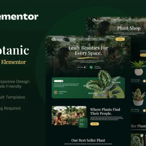 Botanic - Plant Store Elementor Template Kit