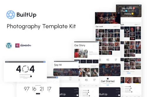 best photography template kit for Elementor instant download