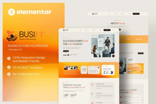 Busify - Business Coach Elementor Template Kit