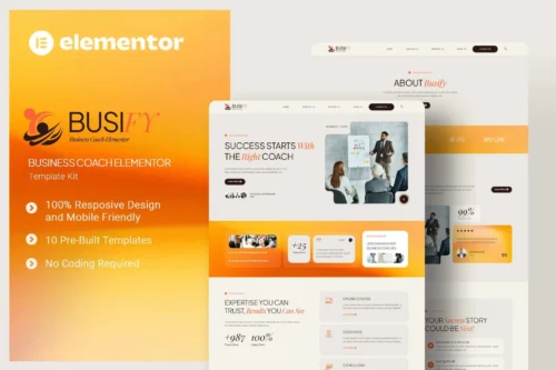 best business coach website template for Elementor download