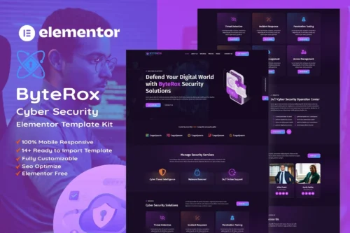 ByteRox - Cyber Security Elementor Template Kit