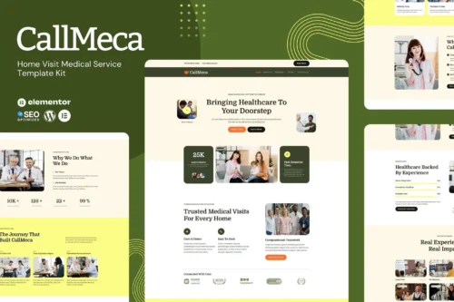 best CallMeca home healthcare Elementor template download