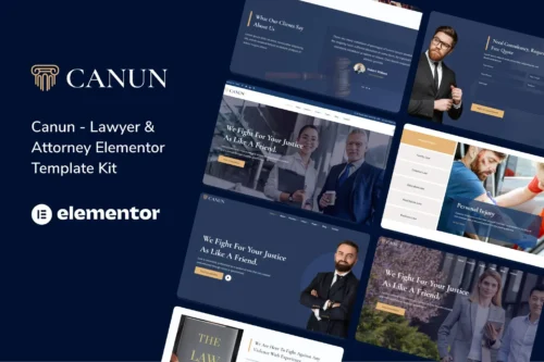 best law firm Elementor template kit instant download