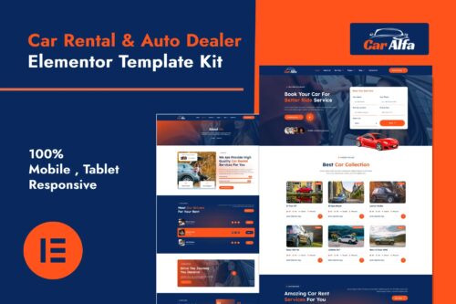 CarAlfa - Car Rental & Dealer Elementor Pro Template Kit