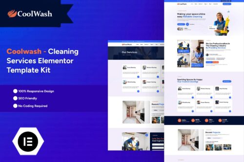 Coolwash - Cleaning Services Elementor Pro Template Kit