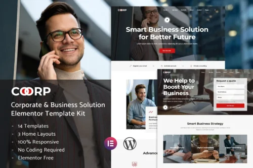 best Coorp Elementor Template Kit download for business websites