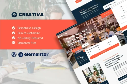 best digital agency template kit for Elementor instant download