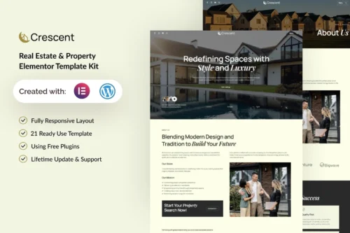 best real estate elementor template kit instant download