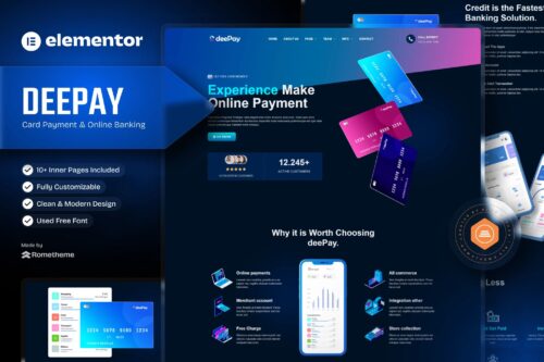 DeePay - Card Payment & Online Banking Elementor Template Kit