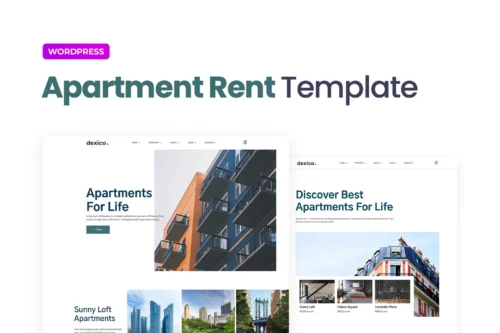 Best apartment rent Elementor template instant download