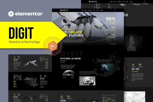 best robotics Elementor template kit instant download