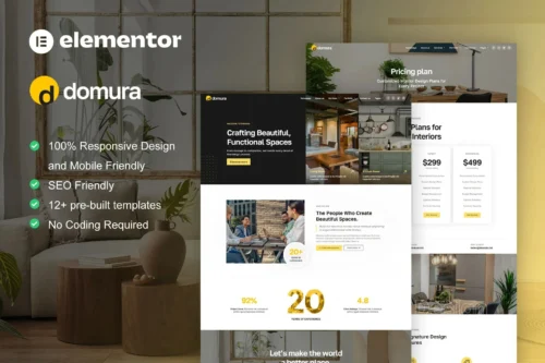 best Domura interior design template kit instant download