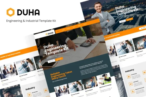 best Duha industrial Elementor template kit download
