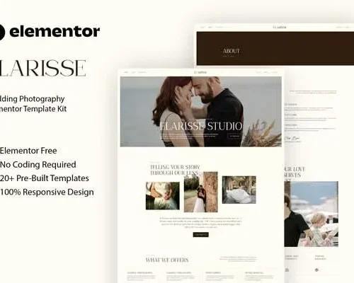 Elarisse - Wedding Photography Elementor Template Kit