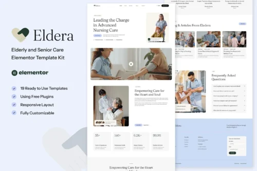 Eldera - Elderly & Senior Care Elementor Template Kit