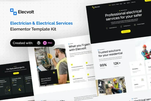 best electrician website template instant download premium