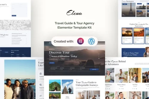 best Elena travel agency Elementor template download
