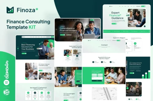best finance consulting Elementor template download