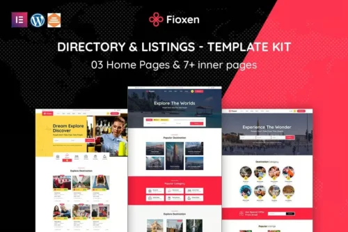 best Fioxen travel destination listing Elementor template kit download