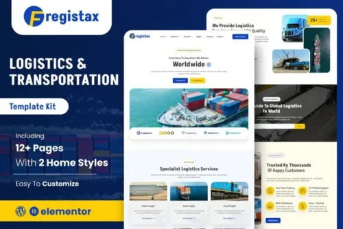 best Fregistax logistics template for cargo website download