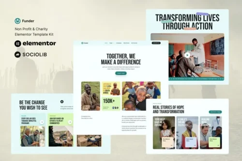 best non-profit charity website template instant download