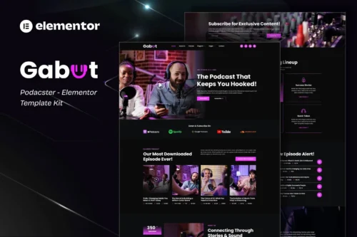 best Podcaster Elementor template kit instant download