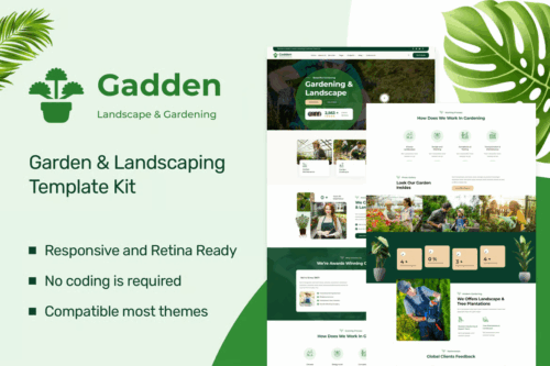 Gadden - Garden & Landscaping Elementor Template Kit