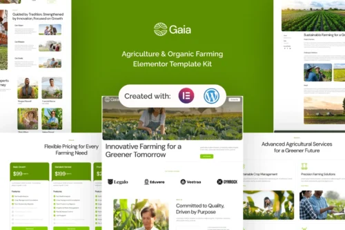 best Gaia agriculture website template instant download