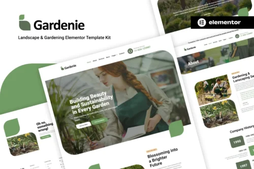 best garden elementor template instant download