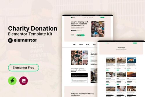 Givvy - Charity Donation Elementor Template Kit