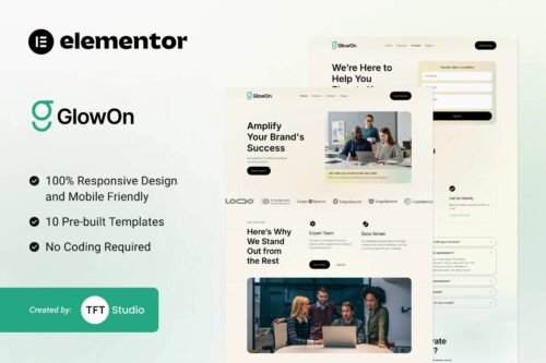 GlowOn - Digital Marketing Agencies, Modern Elementor Template Kit