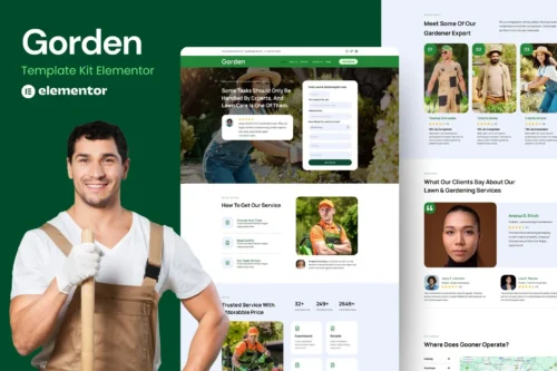 best Gorden lawn service Elementor template download