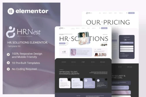 HRNest HR Solutions Elementor Template Kit