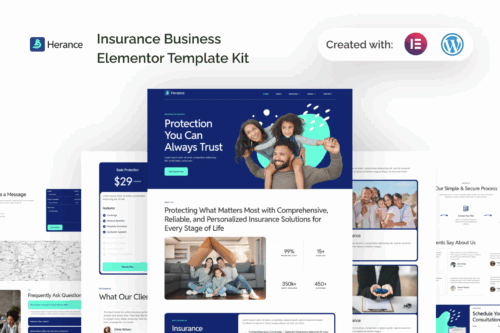 Herance - Insurance Company Elementor Template Kit