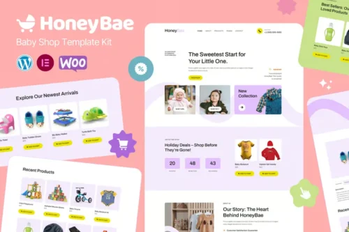 best baby shop ecommerce template kit download