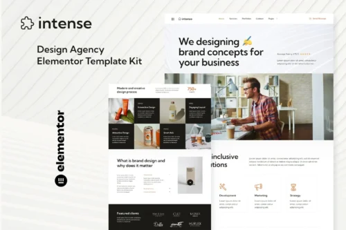 best digital agency Elementor template kit instant download